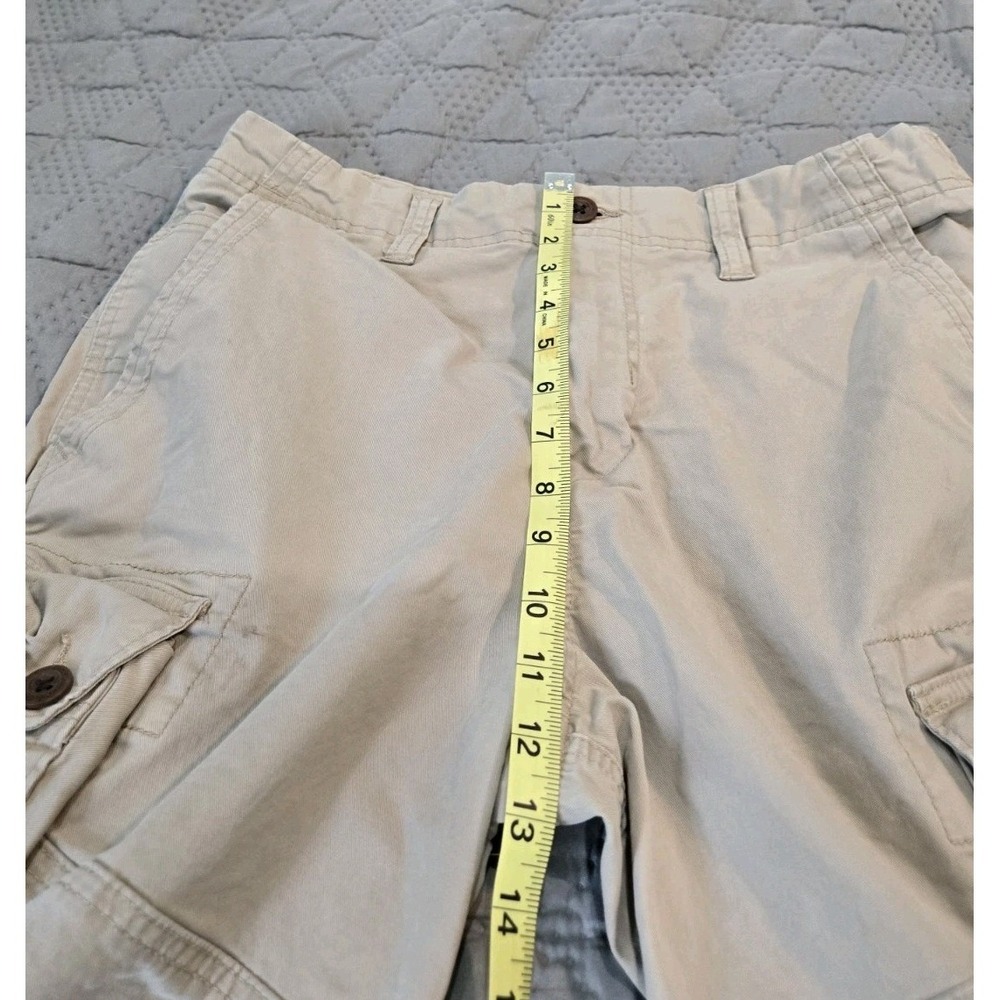 American Eagle Outfitters Cargo Shorts Mens 32 Beige Flex Canvas 10 Inseam - Picture 10 of 11